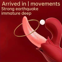 Free Shipping 2 In 1 Lick Suck Vibrators For Women Licking Tongue Clitoris Stimulator G Spot Massager Vagina Sucking Female Pleasure Sex Toys