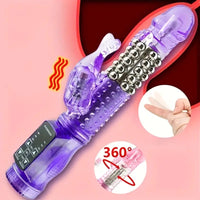 Free Shipping 12 Speeds Dual Head Rabbit Vibrator - Dildo G Spot Massager Clitoris Stimulator for Men Women Couple Sex Toy