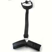 Free Shipping Sexual Backhand Mouth Plug, Handcuff Mouth Plug, Sex Handcuffs, Mouth Ball, Neck Ring, Black and Red Props, Sex Toys, 1pc, Suitable for Valentine's Day gifts